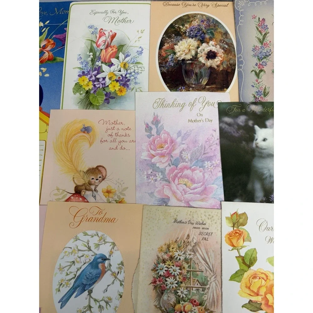 Vintage Mother's Day Greeting Cards Fronts ONLY Scrapbooking Crafts Lot of 50+